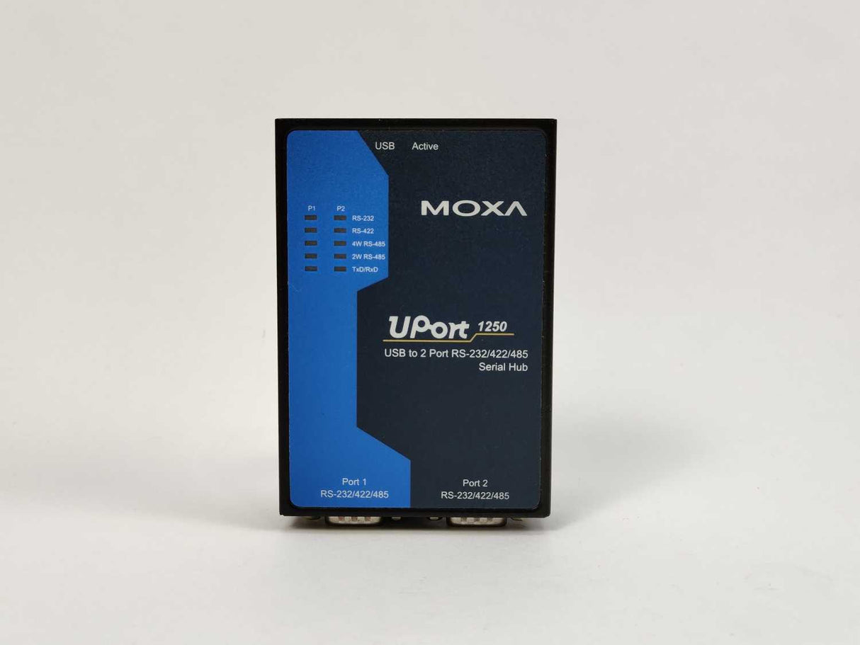 Moxa UPort 1250 USB to 2 Port RS-232/422/485 Serial Hub w/ Case