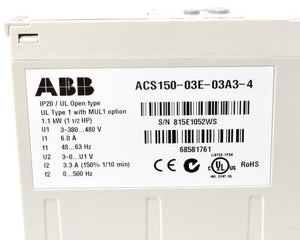 ABB ACS150-03E-03A3-4 Inverter Drive 1.1kW