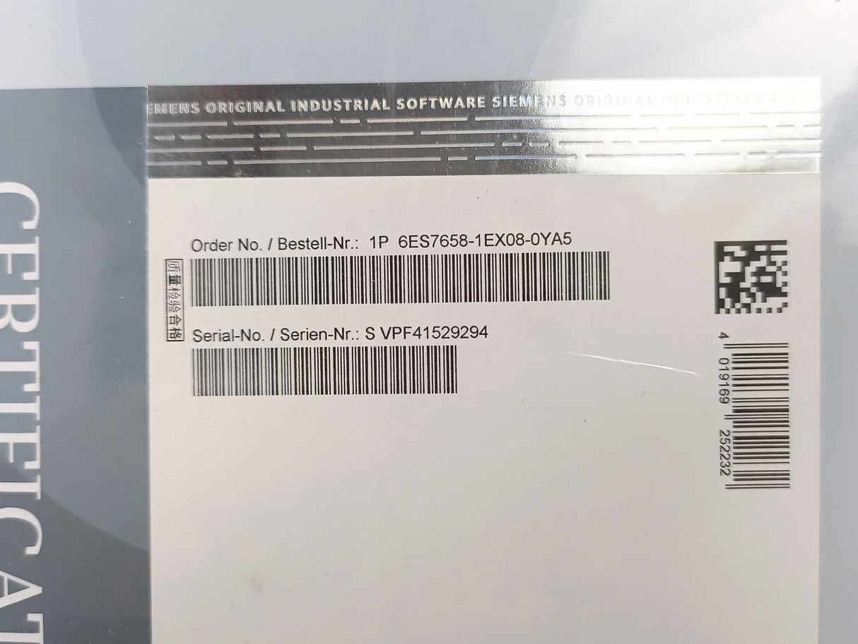 Siemens 6ES7658-1EX08-0YA5 SIMATIC CFC V8.0 SP4