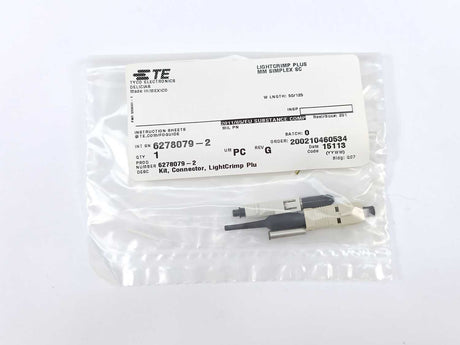 Tyco Electronics 6278079-2 LIGHTCRIMP PLUS Optical Fibre Connector 10 Pcs Box
