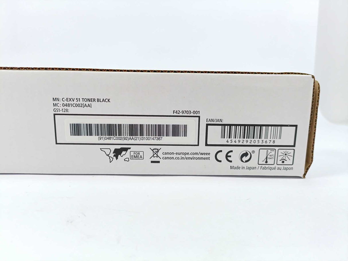 Canon 0481C002 C-EXV51BK Black Toner