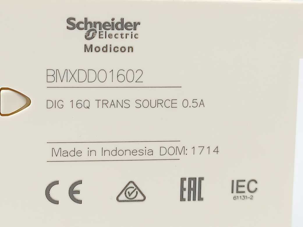 Schneider Electric BMXDD01602 DIG 16Q TRANS SOURCE 0.5A