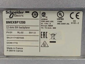 Schneider Electric BMEXBP1200 12 Slots Eth Backplane