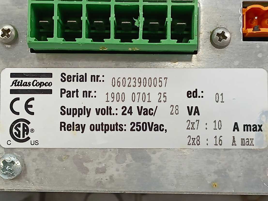 Atlas Copco 1900070125 Elektonikon Controller