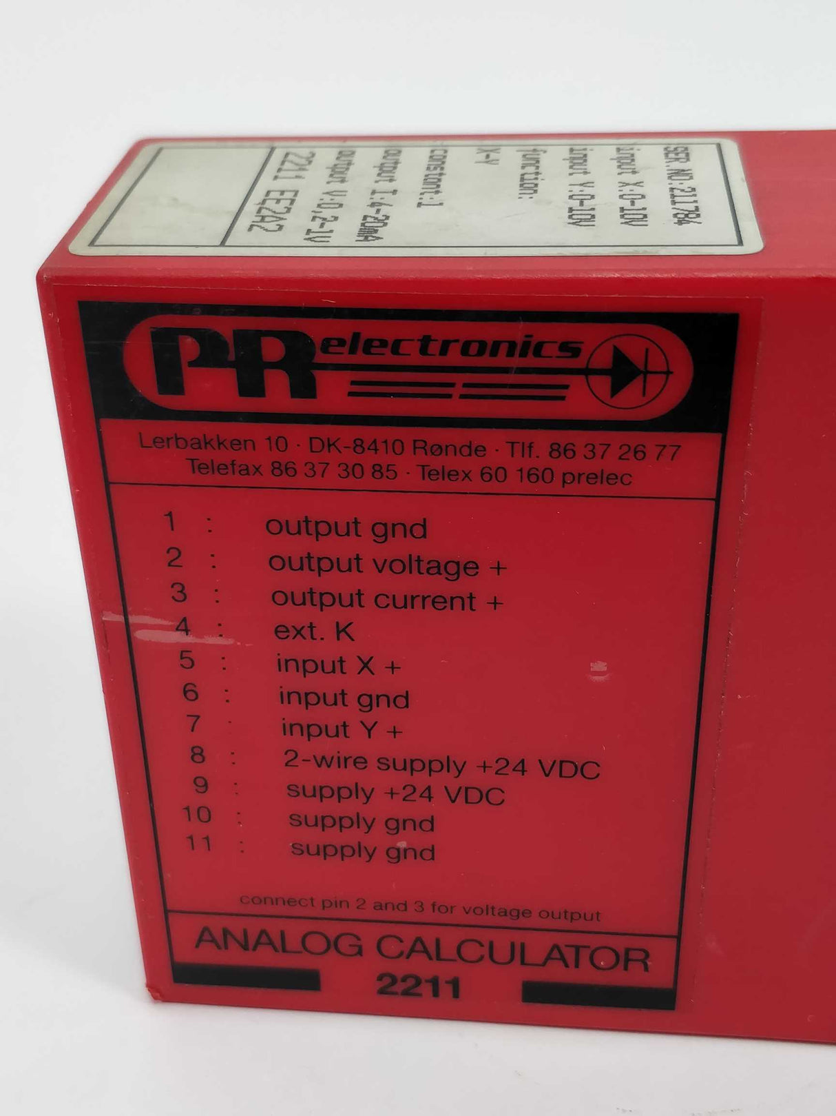 PR Electronics 2211 EE2A2 Analog calculator