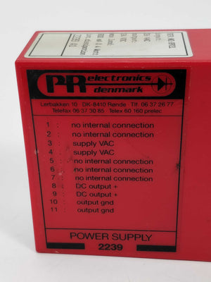 PR Electronics 2239 A1 Power supply 800mA 4W Serial # 8921