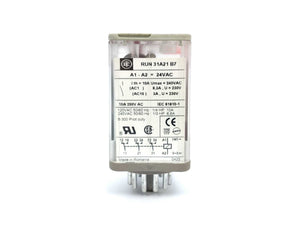 TELEMECANIQUE RUN31A21B7 Universal relay 24VAC 10A + AB 700-HN203, Ser.A