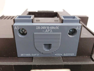 Siemens 3RT1055-6AP36 power contactor, 150 A 3RT1955-5AP31