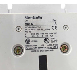 AB 100-D250 Contactor, E-EI, SER.A, COIL- 208...277V, 50/60Hz