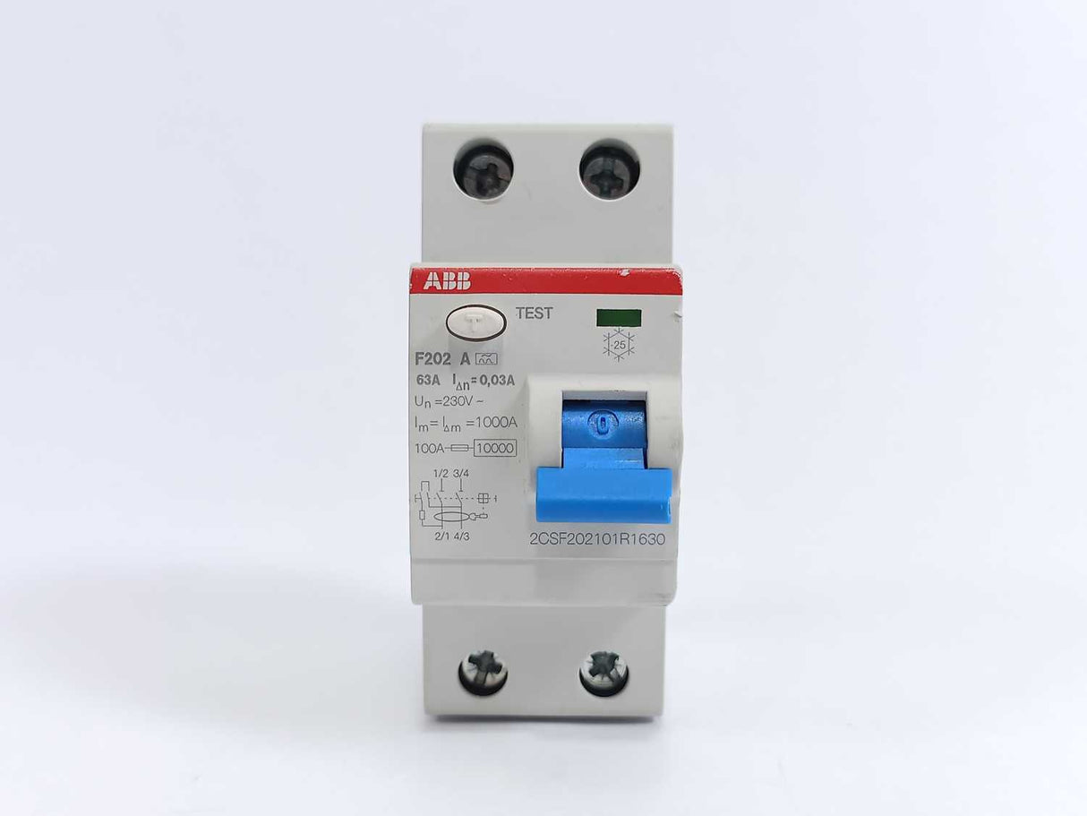 ABB 2CSF202101R1630 F202 A-63/0.03 Residual Current Circuit Breaker