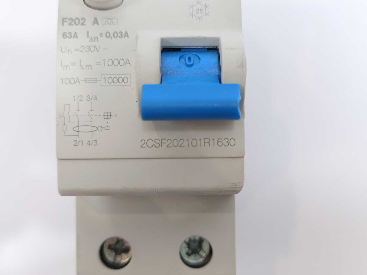 ABB 2CSF202101R1630 F202 A-63/0.03 Residual Current Circuit Breaker