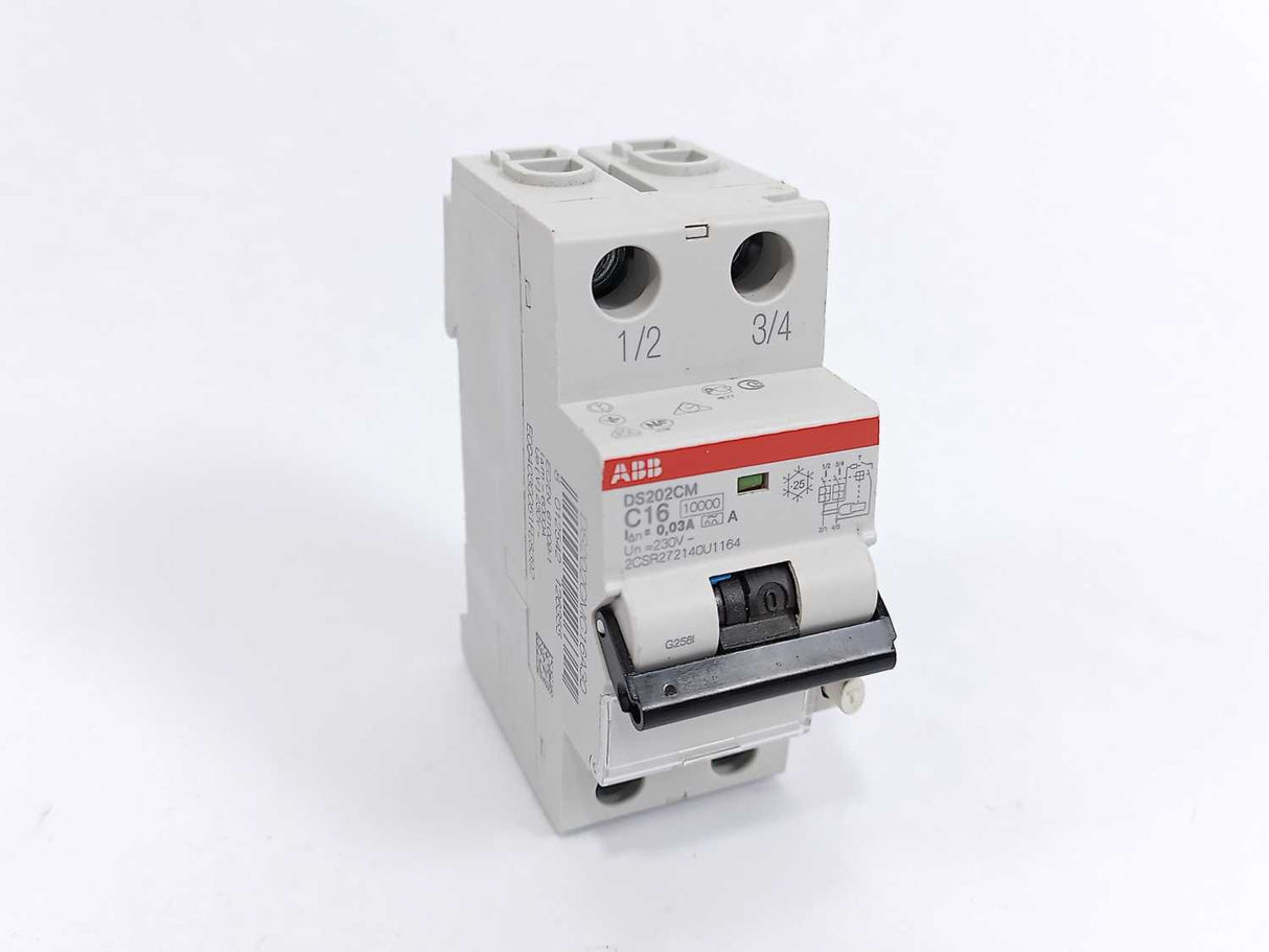 ABB 2CSR272140U1164 DS202C M C16 Circuit Breaker, 230V