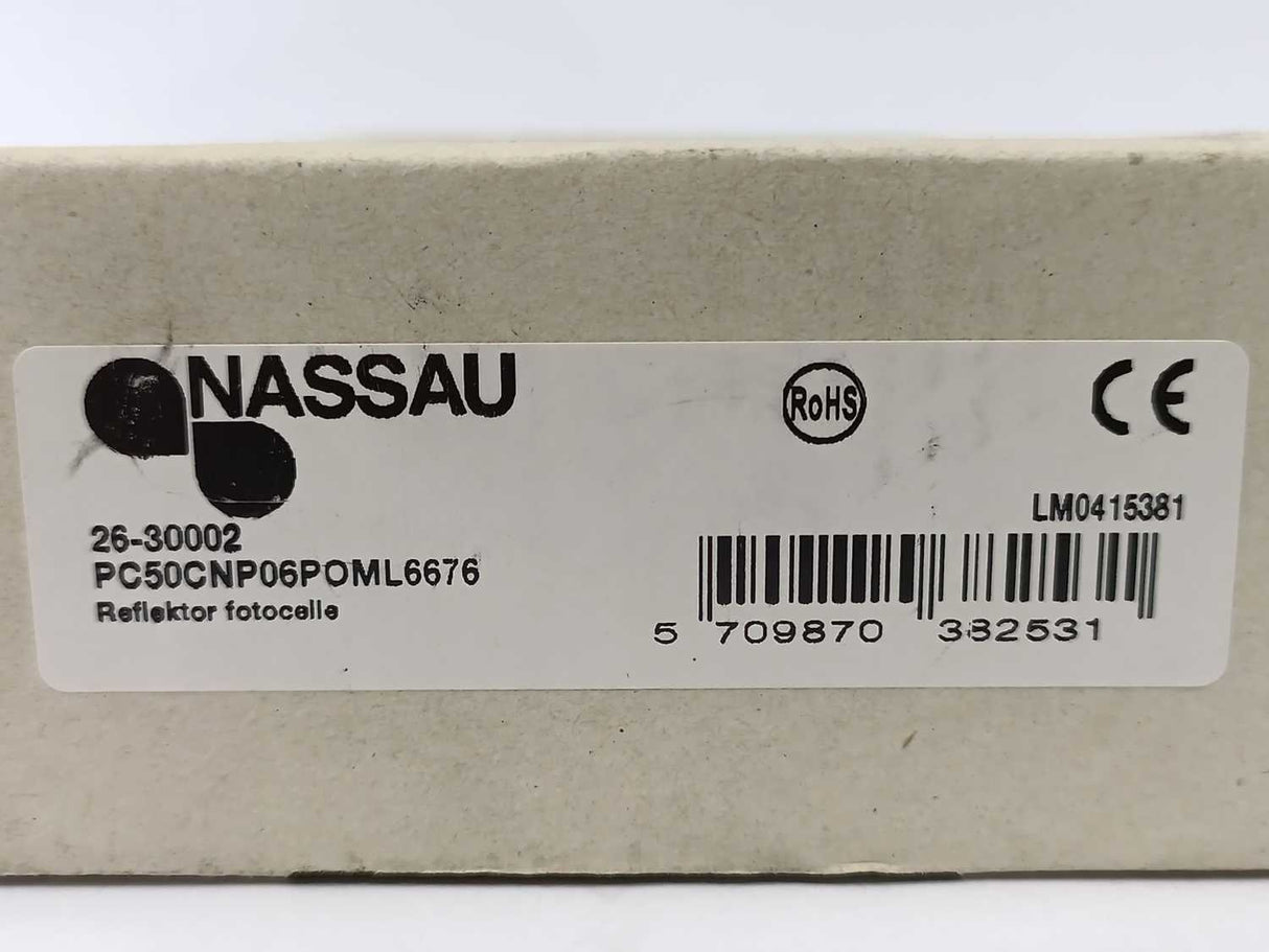 Nassau PC50CNP06POML6676 Retro-reflective Photocell Sensor