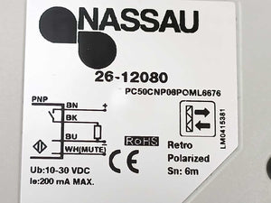 Nassau PC50CNP06POML6676 Retro-reflective Photocell Sensor