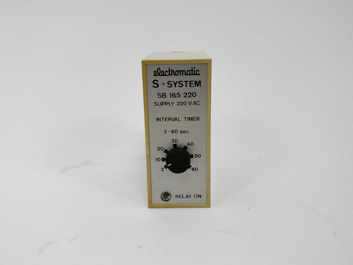 Electromatic SB 165 220 / SB165220 220 VAC Interval Timer 3 - 60 Sec.