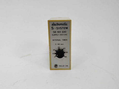 Electromatic SB 165 220 / SB165220 220 VAC Interval Timer 3 - 60 Sec.