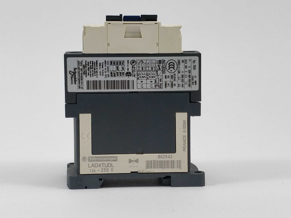 Schneider Electric LC1D12 Coil 120-220 V with LADTUDL 250V