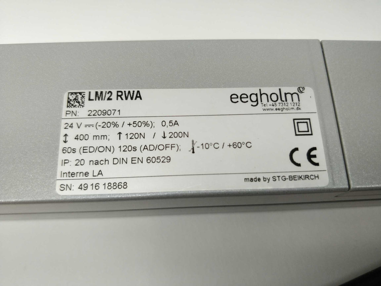 Eegholm 2209071 LM/2/400-120N/200N/S/RWA
