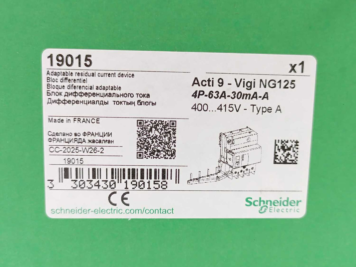 Schneider Electric 19015 Vigi NG125 RCD Block