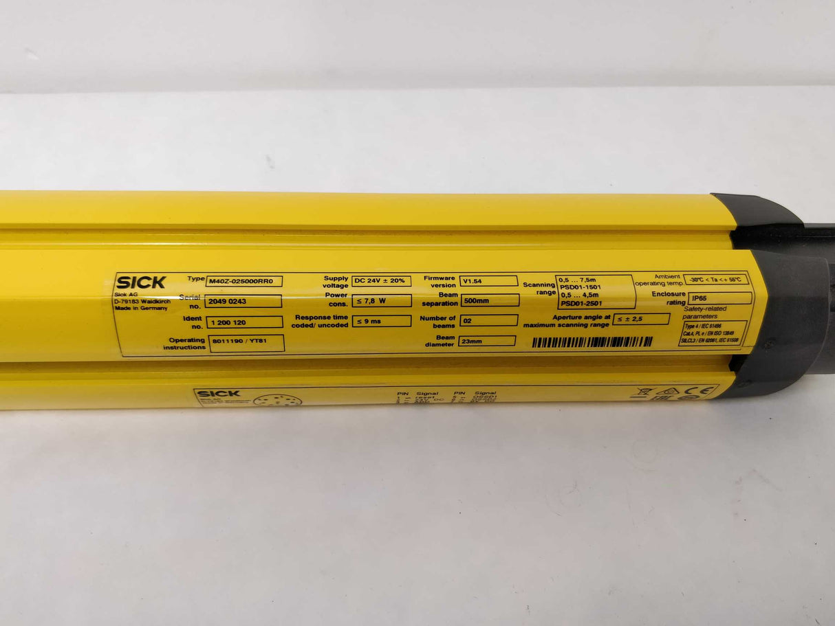 SICK 1200120 M40Z-025000RR0 with 1027906 PSD01-1501 BEAM