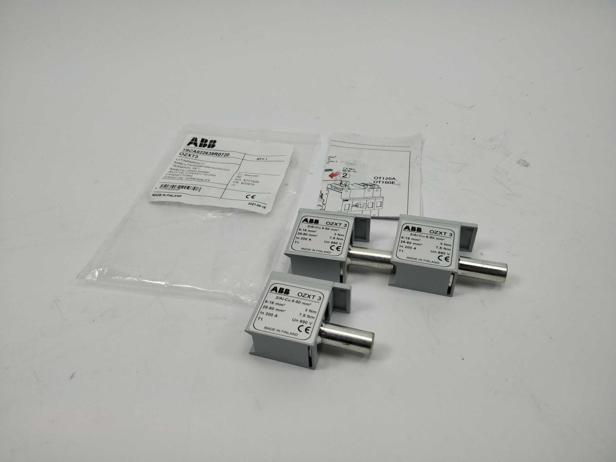 ABB 1SCA022639R0720 OZXT3 Terminal clamp 3 Pcs.