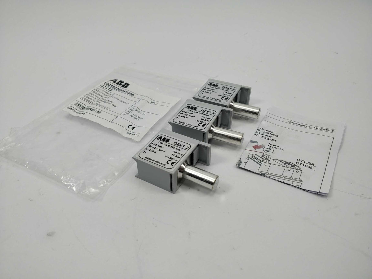 ABB 1SCA022620R7200 OZXT2 Terminal clamp 3 Pcs.