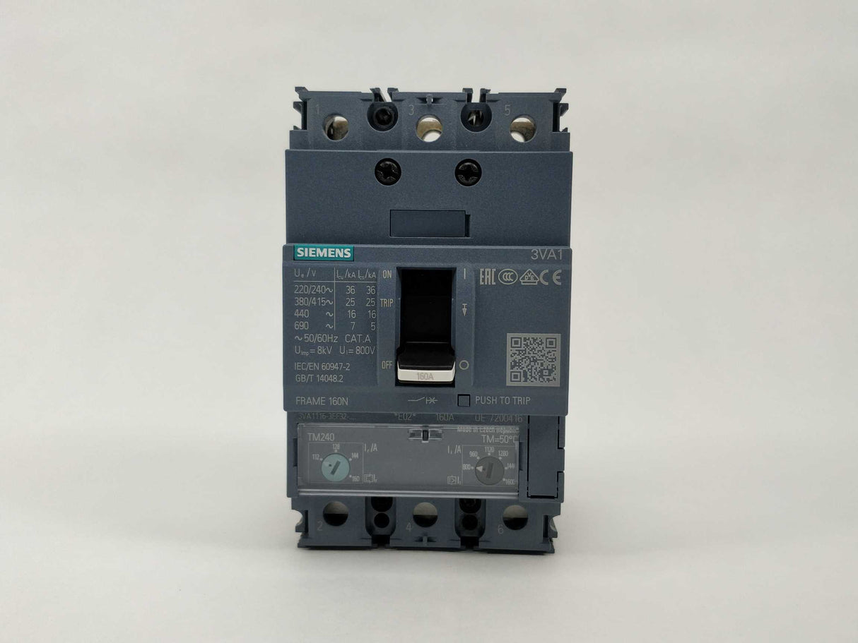 Siemens 3VA1116-3EF32-0AA0 Circuit breaker 3VA1 160A