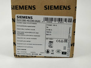 Siemens 3VA1080-4ED36-0AA0 Circuit breaker 3VA1 80A