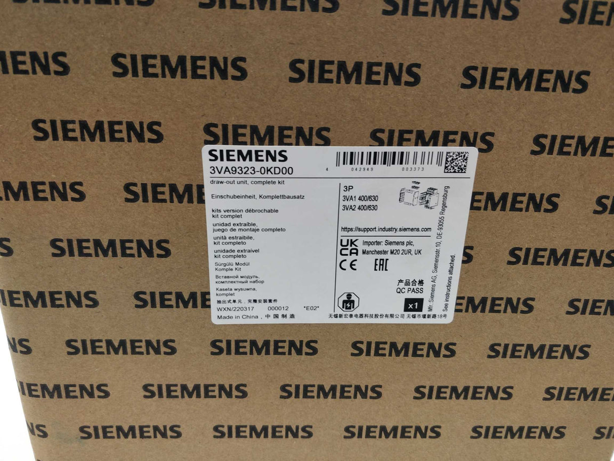 Siemens 3VA9323-0KD00 Draw-out unit complete kit