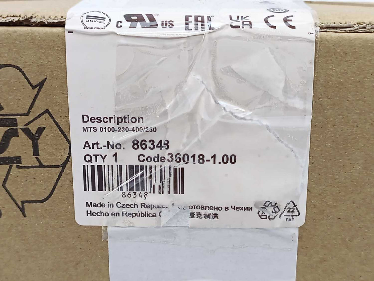 MURR Elektronik 86348 MTS 1-Phase Control And Isolation Transformer