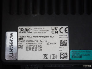 Otto Christ 00041196-00-0100-01 TOUCH START Control Terminal w/ PA10004713 HMI