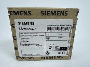 Siemens 5SY6513-7 MCB Miniature Circuit Breaker C13 2-pole