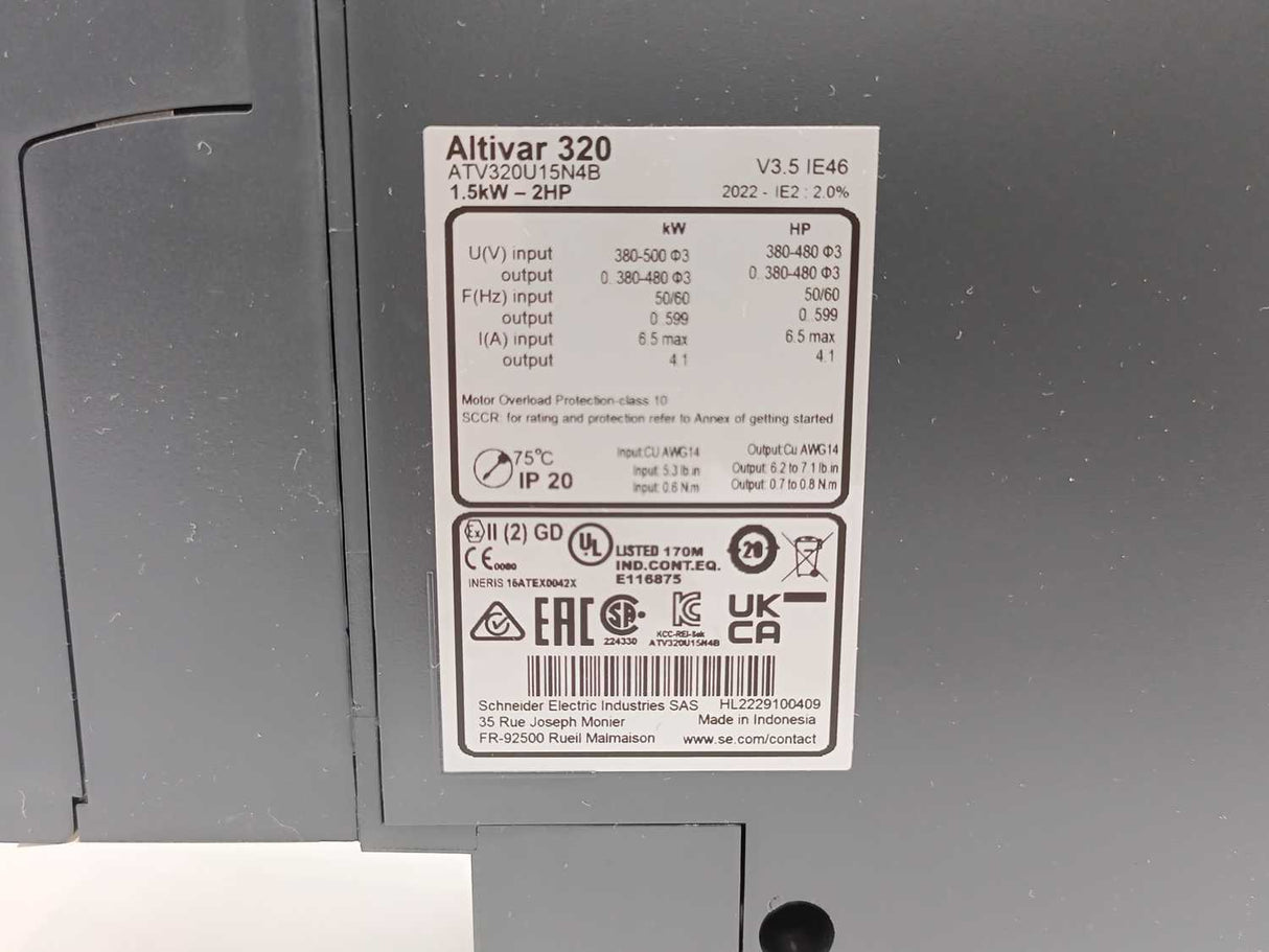 Schneider Electric ATV320U15N4B Variable Speed Drive
