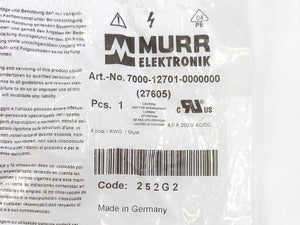 MURR Elektronik 7000-12701-0000000 M12 Male A-Cod Screw Terminal Batch 8 Pcs.