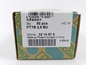Phoenix Contact 3210570 PTTB 2,5 BU Push-In Double Level Terminal Batch 50 Pcs.