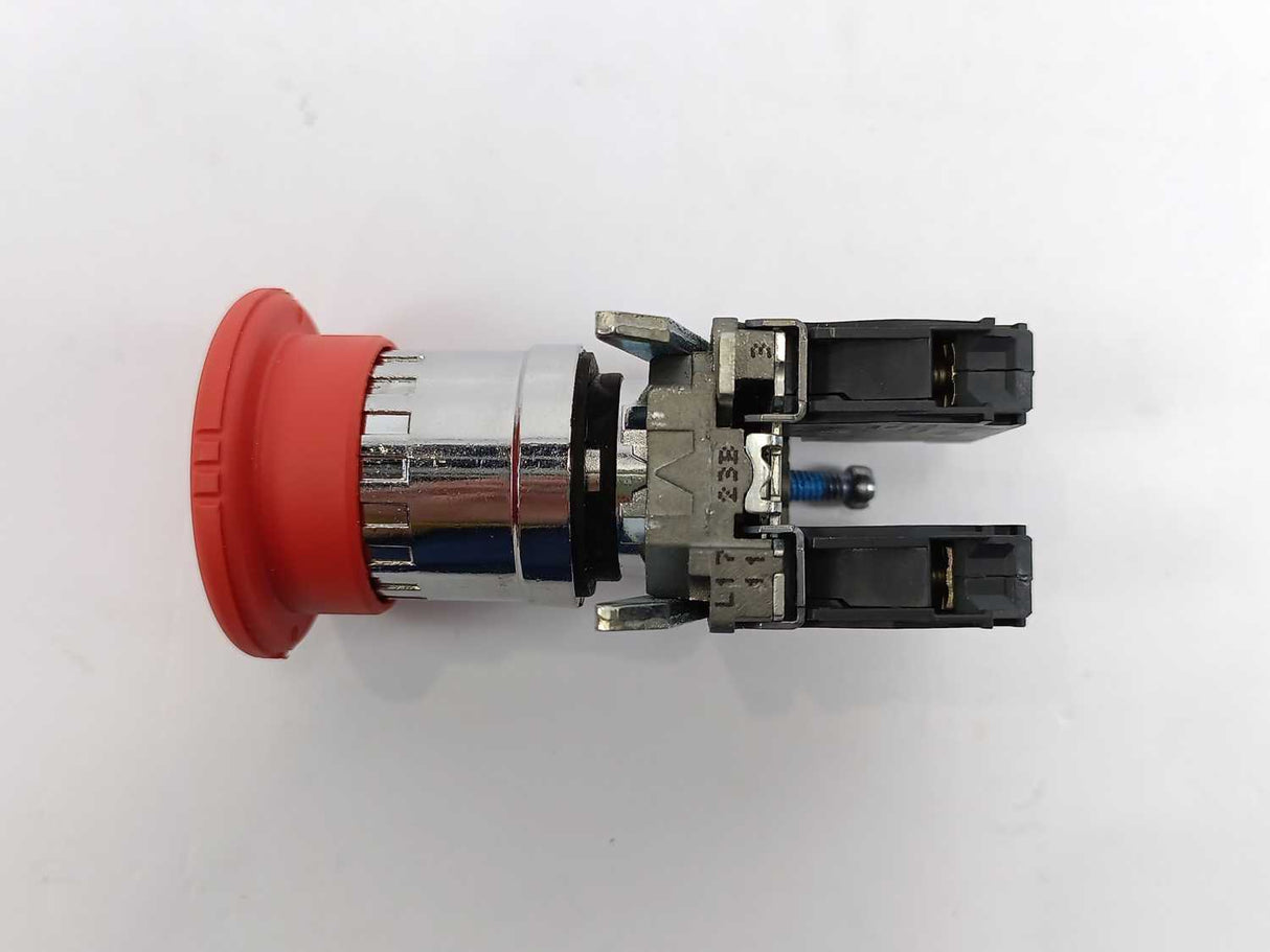 Schneider Electric XB4BS8445 Push Button Emergency Stop, Latching Turn Release