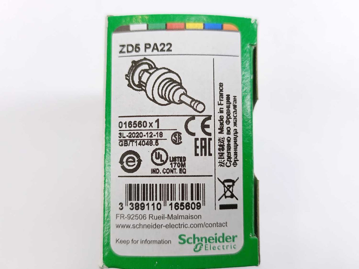 Schneider Electric ZD5PA22 Return Push Button Head, 22 mm