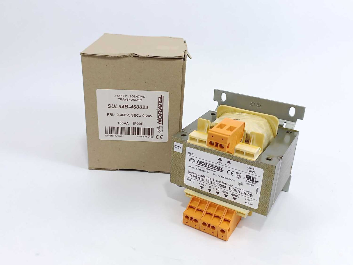 Noratel 8-065-460100 SUL84B-460024 Safety Isolating Transformer 100VA IP00B