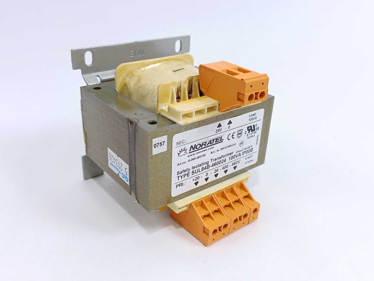 Noratel 8-065-460100 SUL84B-460024 Safety Isolating Transformer 100VA IP00B