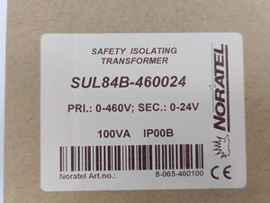 Noratel 8-065-460100 SUL84B-460024 Safety Isolating Transformer 100VA IP00B