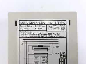 Hydria UNIPOWER HPL500 Load Monitor, Digital, HPL Series