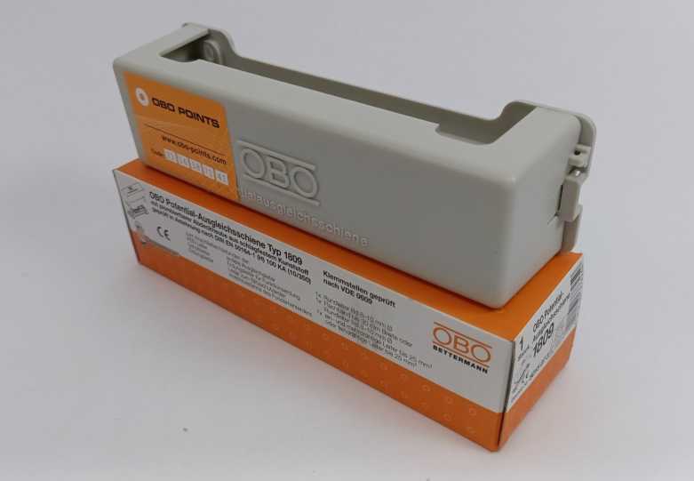 Obo Bettermann 5015073 Equipotential Bonding Rail with Plastic Base Plate