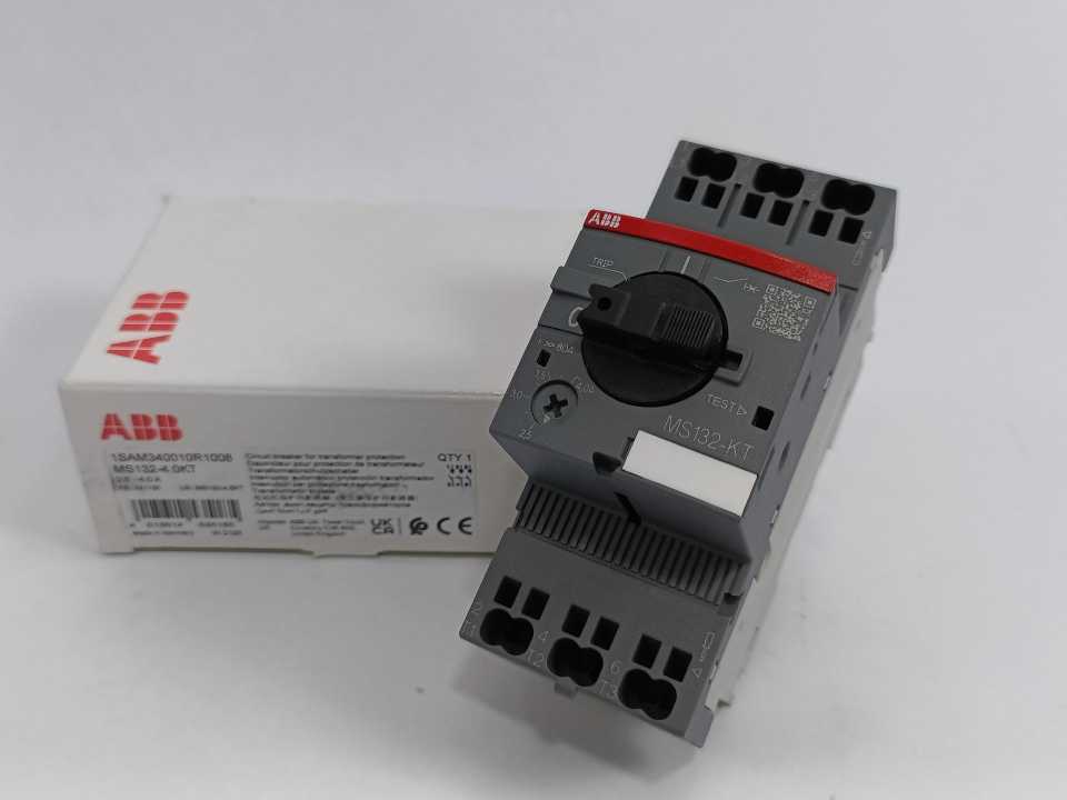 ABB 1SAM340010R1008 MS132-KT Circuit Breaker for Transformer Protection 4.0A