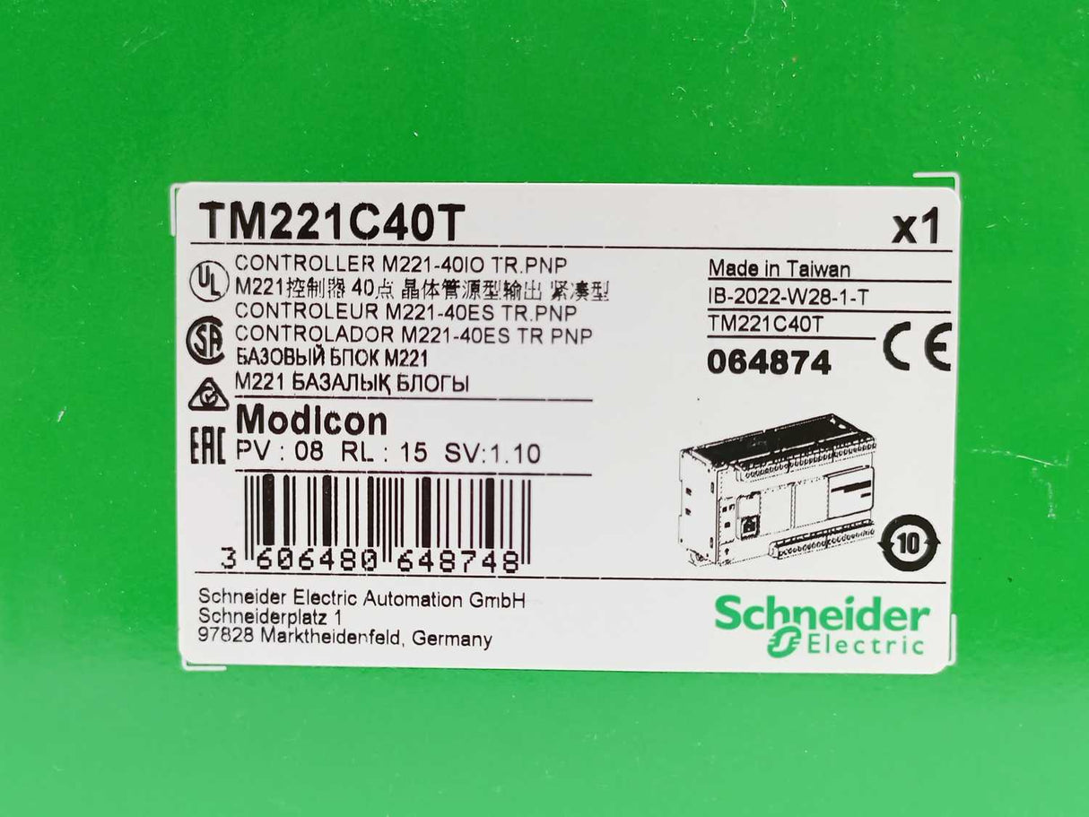 Schneider Electric TM221C40T Modicon M221 Logic Controller M221-40IO