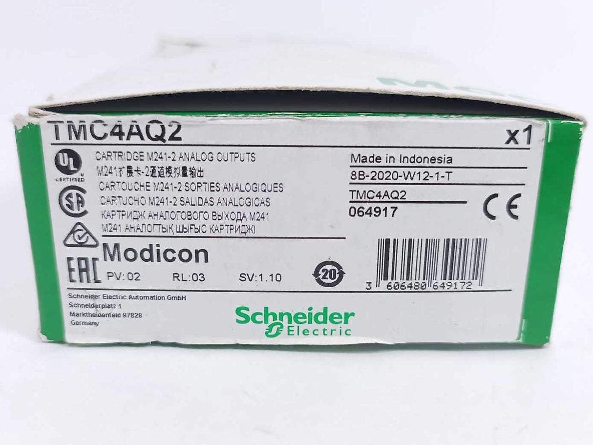 Schneider Electric TMC4AQ2 Cartridge M241-2 Analog Outputs