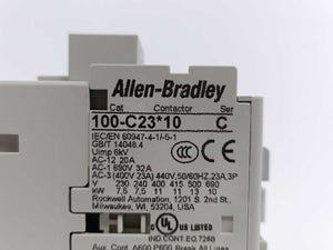 AB 100-C23KJ10 Ser. C Contactor 3 Main Poles