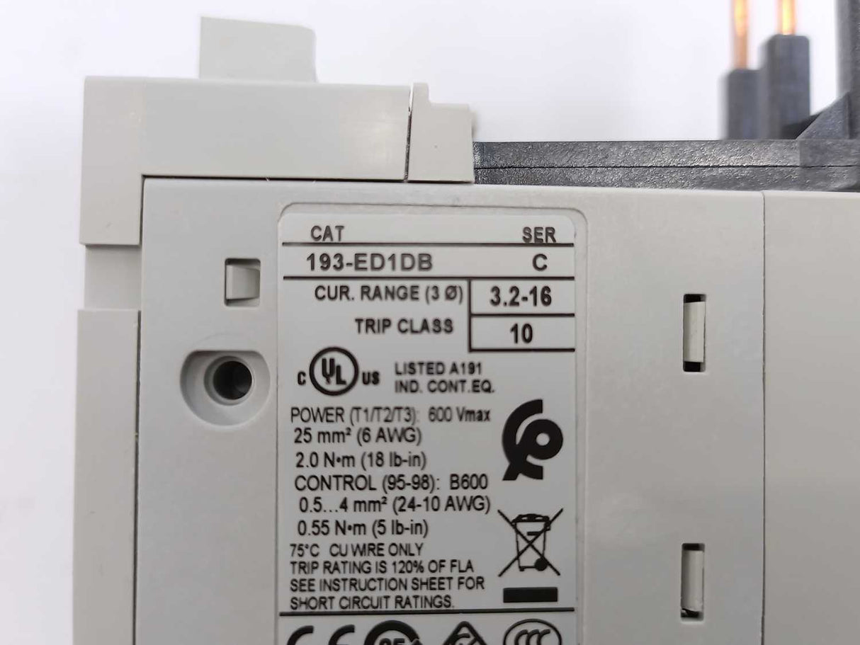 AB 193-ED1DB Ser. C IEC Overload Relay 3.2-16A