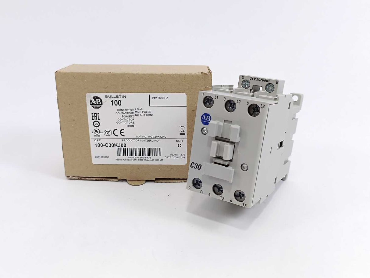 AB 100-C30KJ00 Ser. C Contactor 3NO 30A 15kW 24V