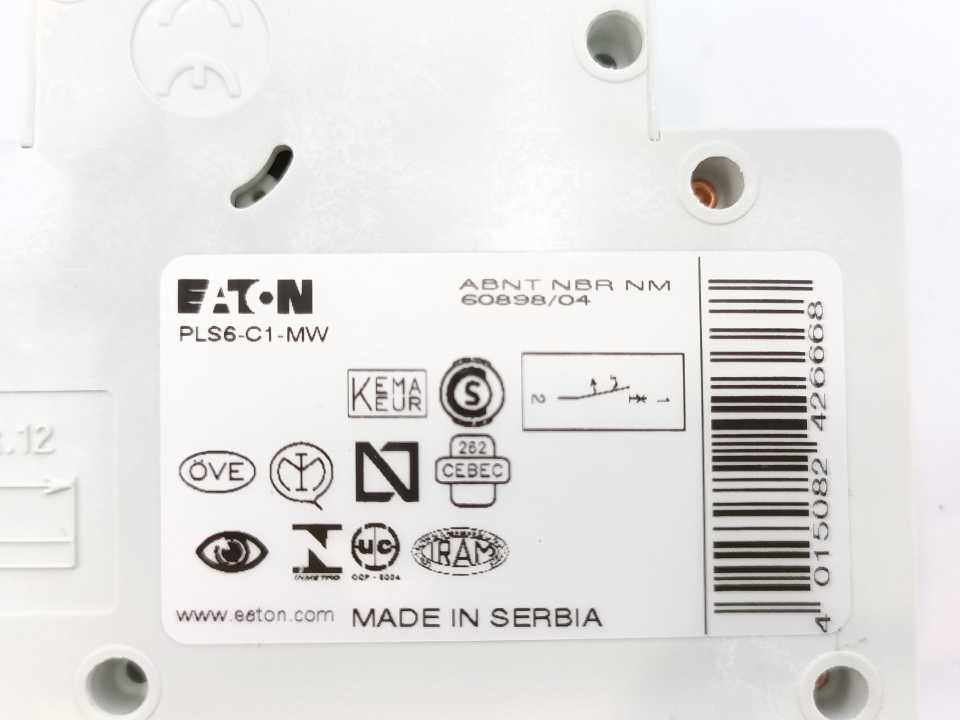 Eaton 242666 Miniature Circuit Breaker PLS6-C1-MW Batch 10pcs.