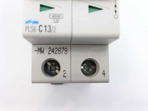 Eaton PLS6-C13/2 xPole Miniature Circuit Breaker PLS6-C13/2 2-Pole 13A